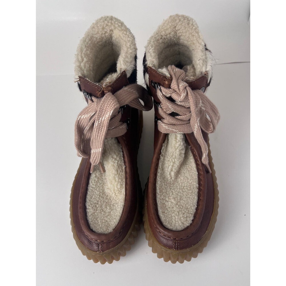 Sam Edelman Fay Brown Patchwork Pull On Chunky He… - image 8